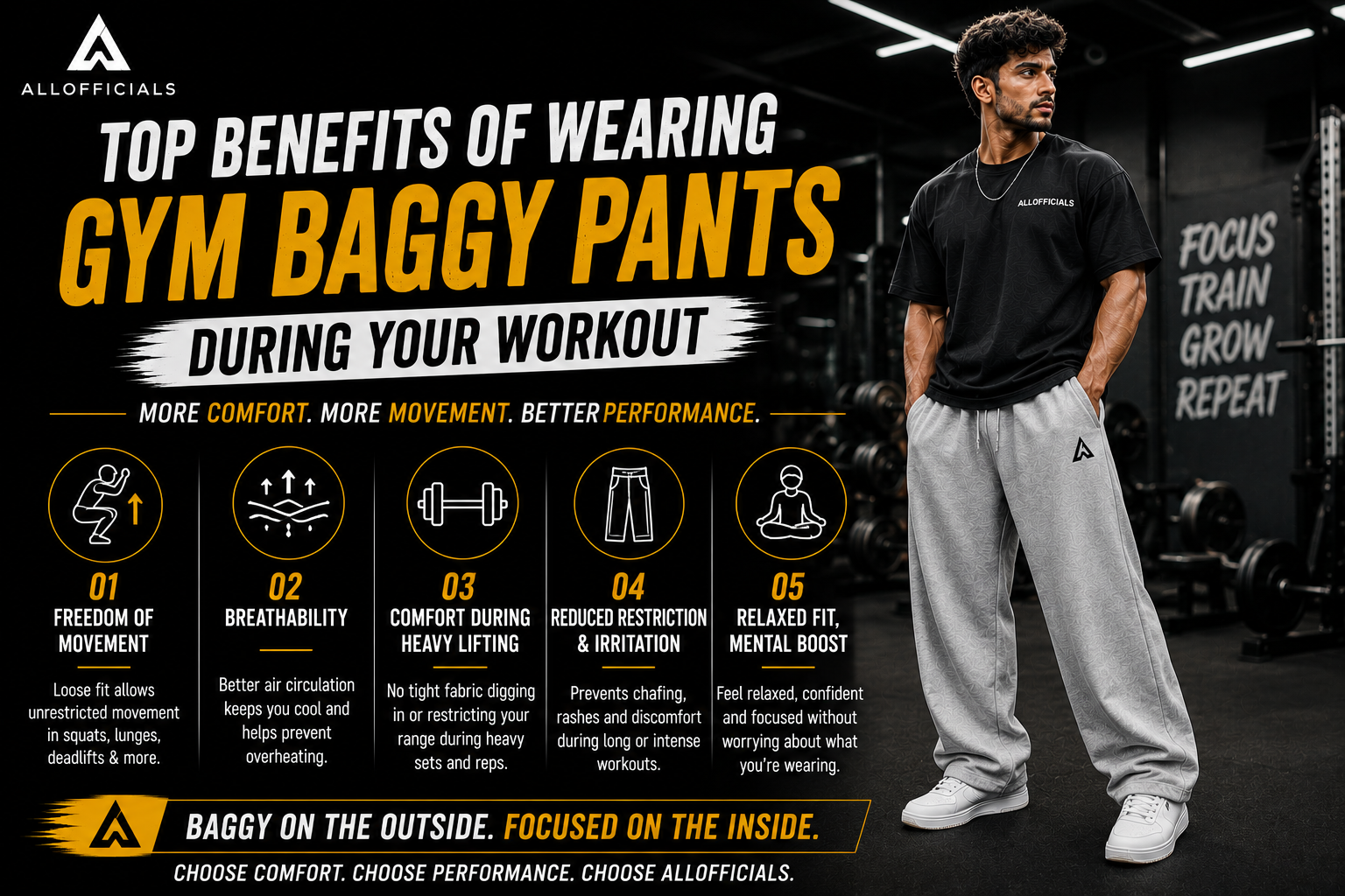 Top Benefits of Wearing Gym Baggy Pants During Your Workout